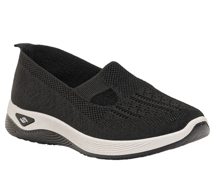 Gail Black Ladies Slip Ons
