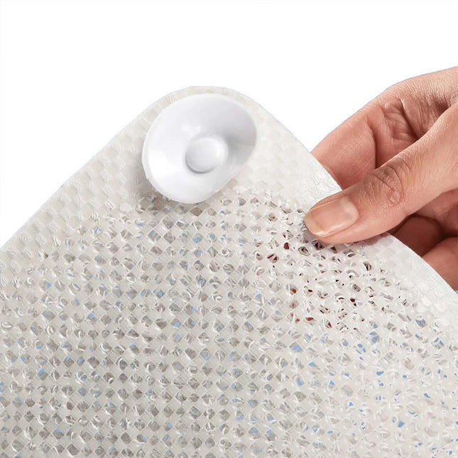 Deluxe Loofah Shower Mat - Pure White