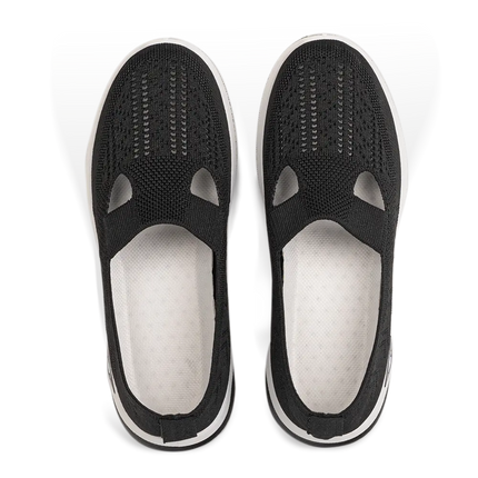 Gail Black Ladies Slip Ons