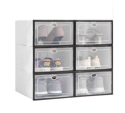 Stacking Shoe Storage Boxes (6 Pack)