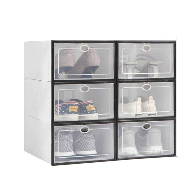 Stacking Shoe Storage Boxes (6 Pack)