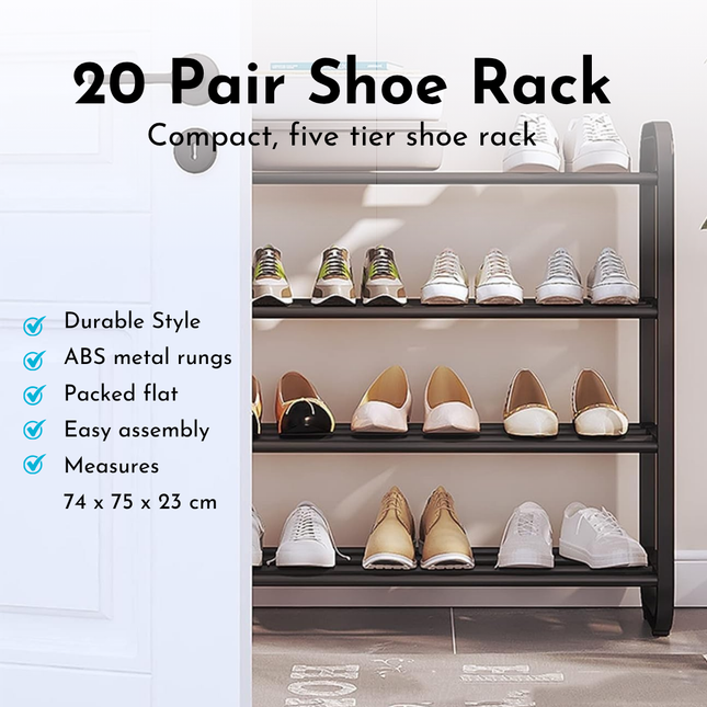 20 Pair Shoe Rack